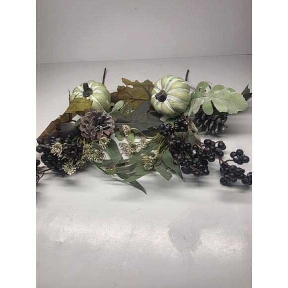 Pumpkin Pinecone Berry Bush Table Decor Thanksgiving Artificial Harvest Fall - Picture 3 of 7